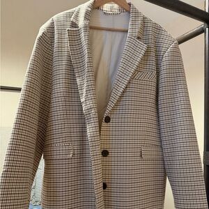Djerf Avenue Houndstooth Blazer - Black and White